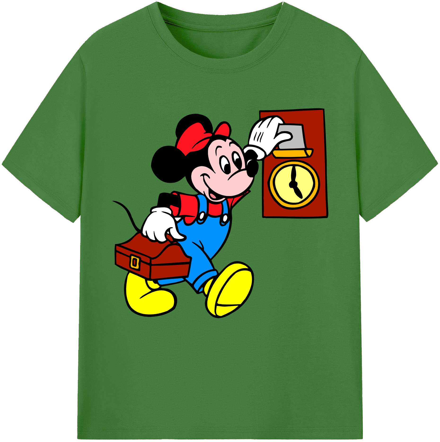 （画像用） ミッキーマウス Mickey Mouse レディースカジュアルプリントTシャツ（綿100％）